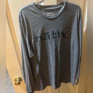 Native Dark Gray Long Sleeve Men's Shirt